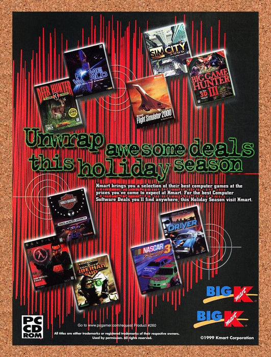 1999 Kmart PC Games Original Ad v1 - for just $17.99! 
