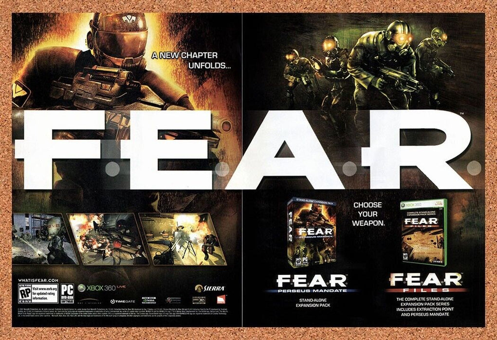 2007 FEAR Xbox 360 Original Ad - for just $21.49! 