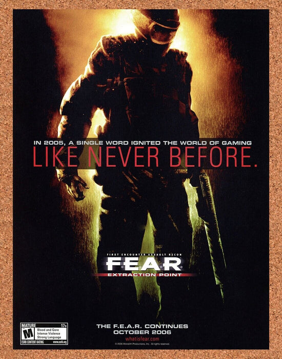 2006 F.E.A.R. Extraction Point PC Original Horror Ad - for just $17.99! 