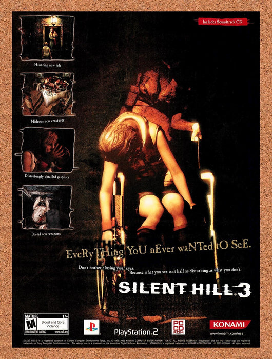 2003 Silent Hill 3 PS2 Original Advertisement v2 - for just $19.49! 