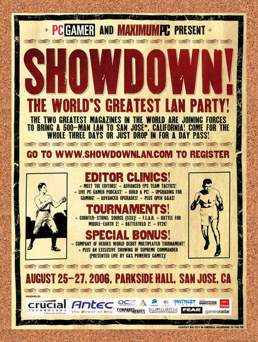 2006 Showdown Lan PC Gamer Original Ad v4 - for just $19.49! 