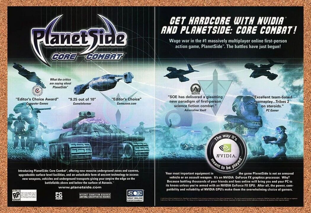 2005 PlanetSide PC Original nVidia Ad v1 - for just $22.49! 