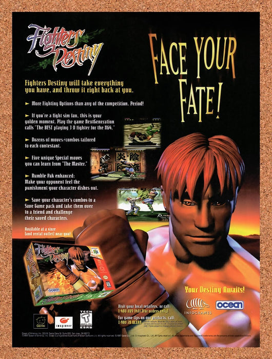 1998 Fighters Destiny N64 Original Ad v1 - for just $17.99! 