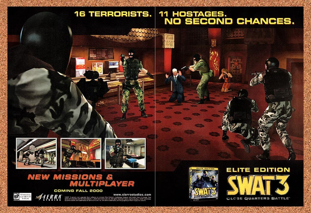 2000 Swat 3 Close Quarters Battle PC Original Advertisement v1 - for just $23.99! 