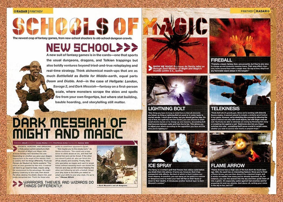 2005 Might and Magic Dark Messiah Schools Of Magic Original Advertisement vr3 - for just $19.19! 
