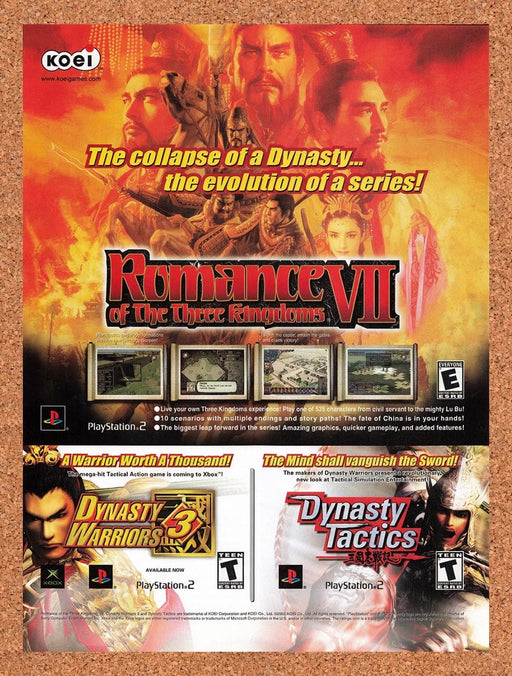 2002 Koei PS2 Games Original Advertisement v5 - for just $19.49! 
