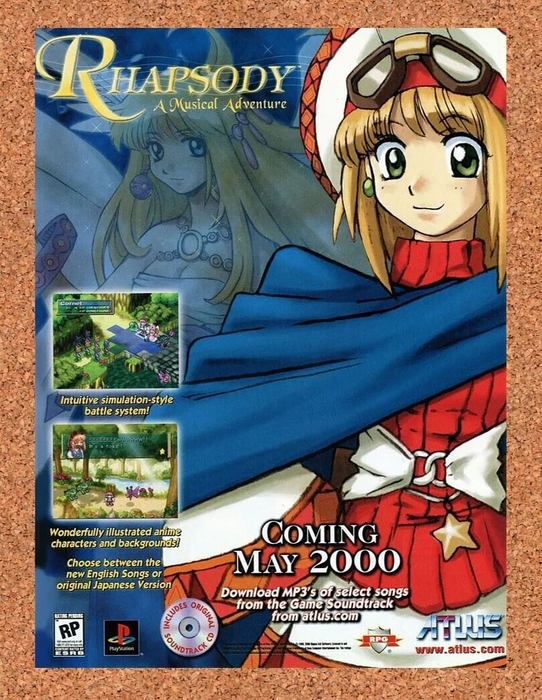 2002 Rhapsody Musical Adventure PS1 Original Ad - for just $17.99! 