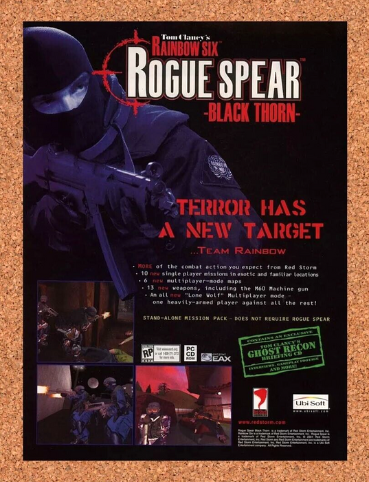 2003 Rainbow Six Rogue Spear Black Thorn PC Original Ad v1 - for just $17.99! 