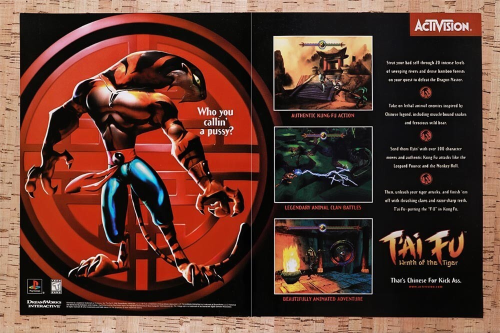 1998 Tai Fu Wrath Of the Tiger PS1 Original Ad v1 - for just $21.49! 