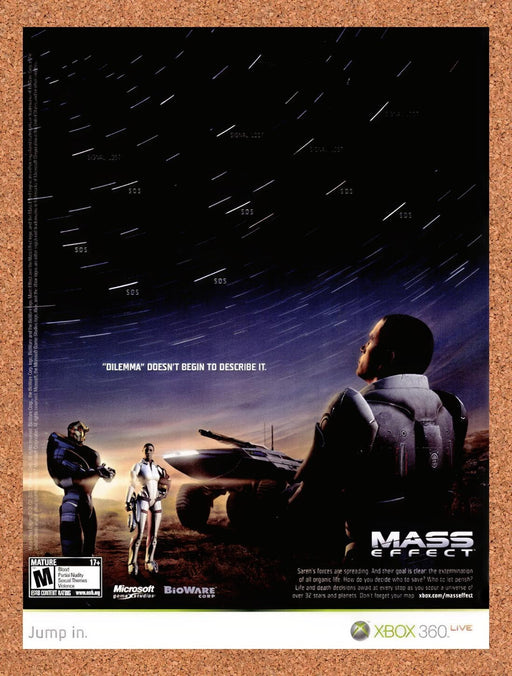 2007 Mass Effect Xbox 360 Original Ad v1 - for just $18.29! 