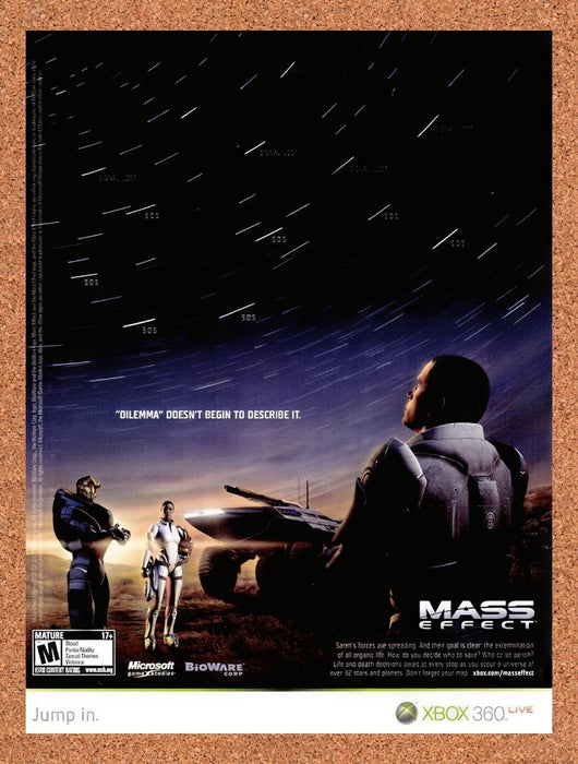 2007 Mass Effect Xbox 360 Original Ad v1 - for just $18.29! 