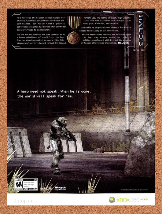 2008 Halo 3 Xbox 360 Original Ad v4 - for just $18.49! 