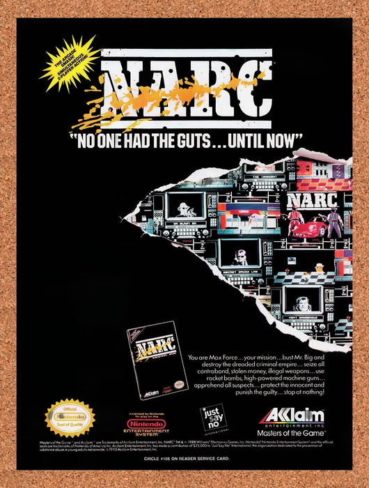 1990 NARC NES Original Ad v1 - for just $17.99! 