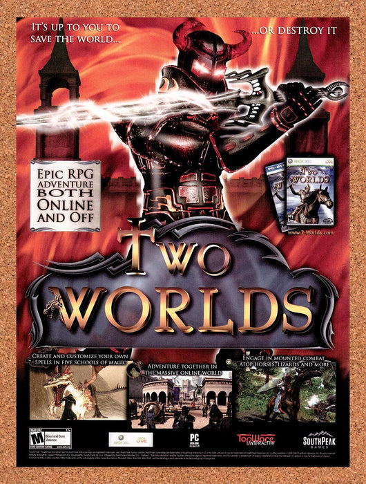 2007 Two Worlds Xbox 360 Original Ad v3 - for just $17.99! 