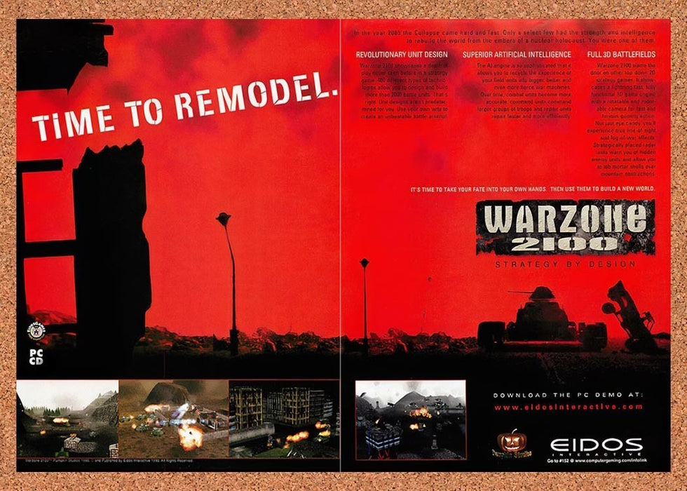 1999 Warzone 2100 PC Original Advertisement v2 - for just $23.99! 