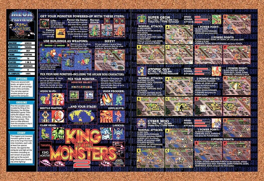 1994 King Of The Monsters 2 Genesis Original Ad v1 - for just $21.49! 