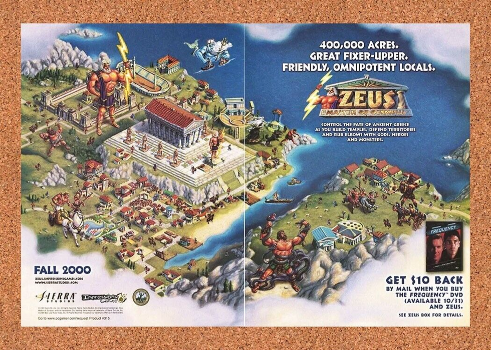 2002 Zeus Master Of Olympus PC Original Ad - for just $21.49! 