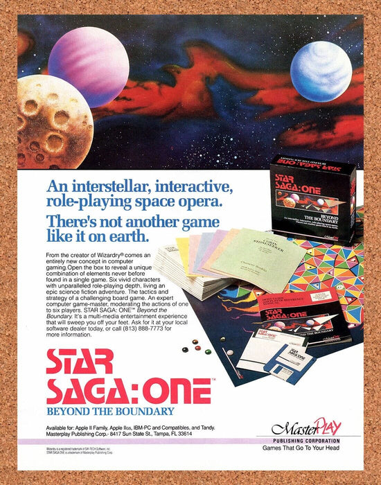 1988 Star Saga One Apple II Original Ad v2 - for just $17.99! 