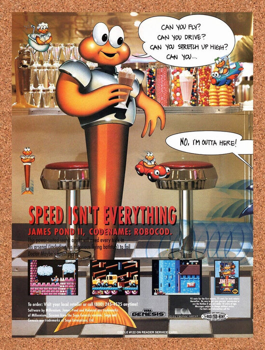 1992 James Pond 2 Amiga Original Ad v1 - for just $18.99! 