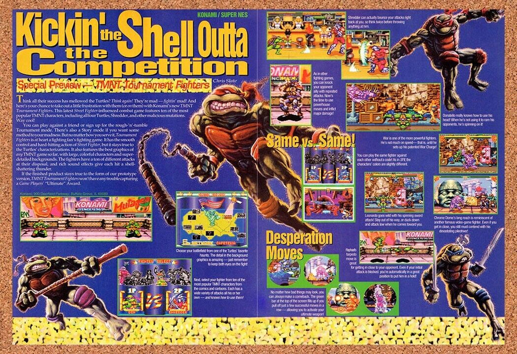 1993 TMNT Tournament Fighters SNES Original Ad v3 - for just $21.49! 