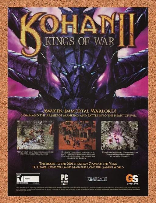 2006 Kohan II Kings Of War PC Original Ad v1 - for just $17.99! 