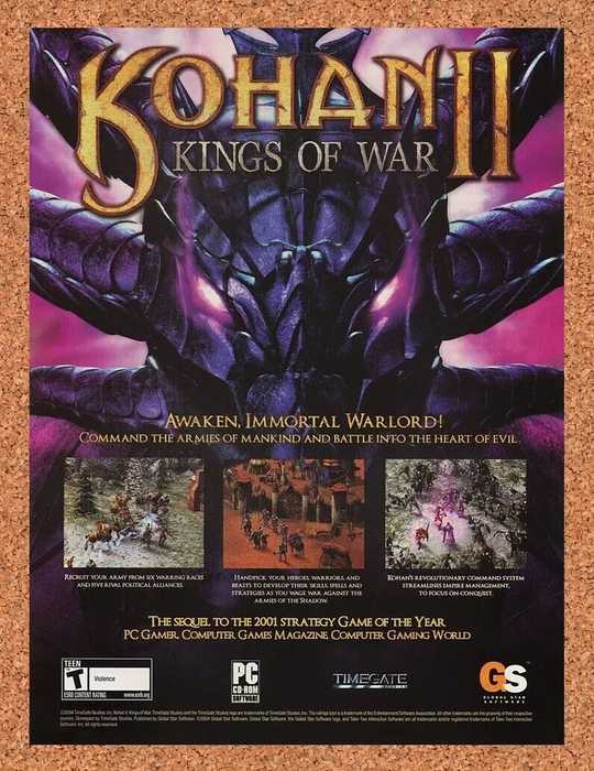 2006 Kohan II Kings Of War PC Original Ad v1 - for just $17.99! 