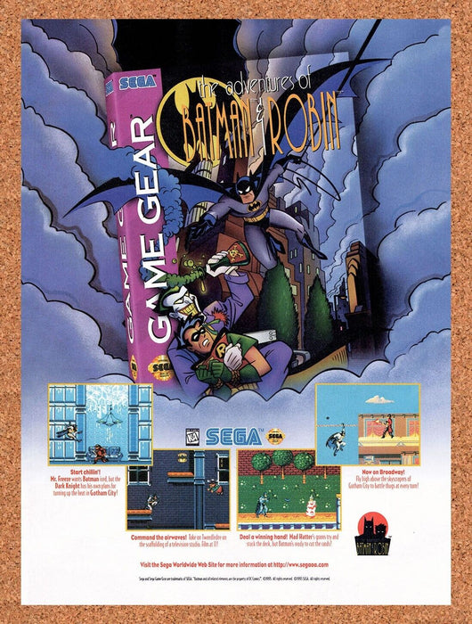 1995 Adventures Of Batman & Robin Game Gear Original Ad v2 - for just $17.99! 