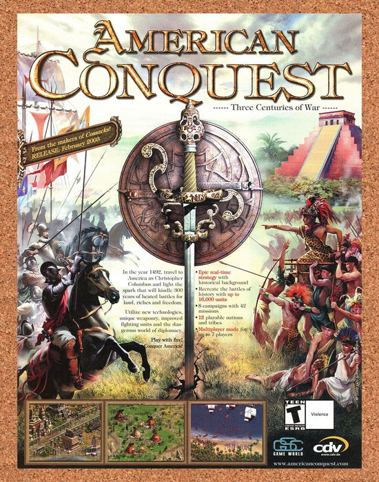 2005 American Conquest PC Original Ad - for just $17.99! 
