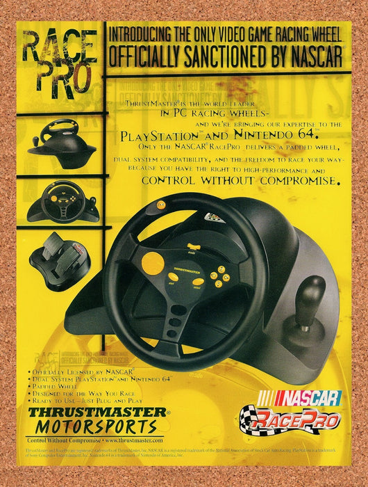 1998 Thrustmaster Motorsports Race Pro Original Ad v1 - for just $17.99! 