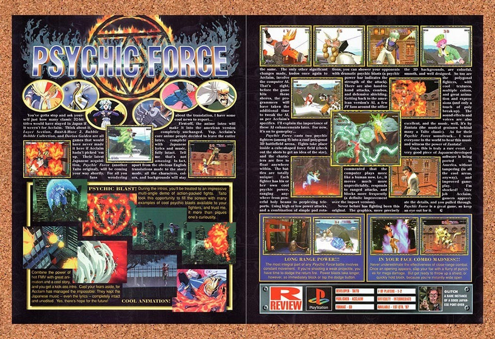 1997 Psychic Force PS1 Original Advertisement vr1 - for just $23.99! 