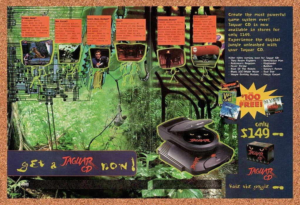 1995 Atari Jaguar CD Console Original Ad v6 - for just $22.49! 