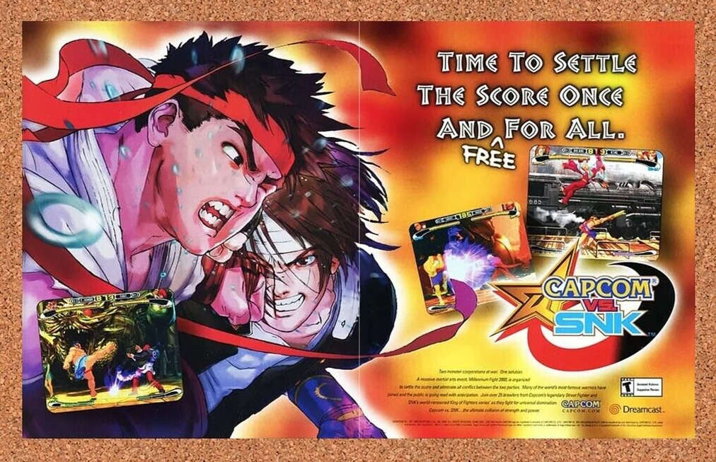 2001 Capcom vs SNK Dreamcast Original Ad - for just $21.49! 