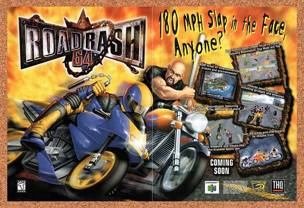 1999 Road Rash 64 N64 Original Ad v1 - for just $21.49! 