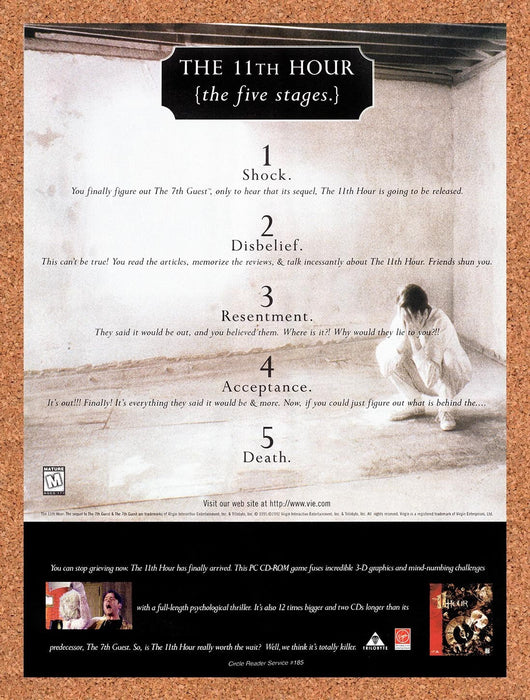 1996 11th Hour PC Original Ad v1 - for just $17.99! 
