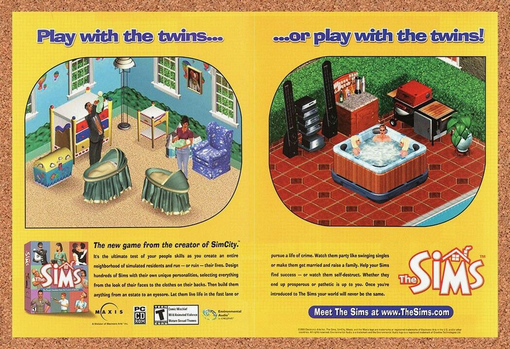 2002 The Sims PC Original Ad v2 - for just $21.49! 