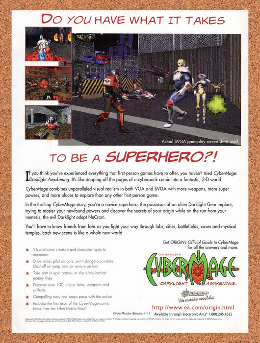 1996 CyberMage Darklight Awakening PC Original Ad v2 - for just $17.99! 