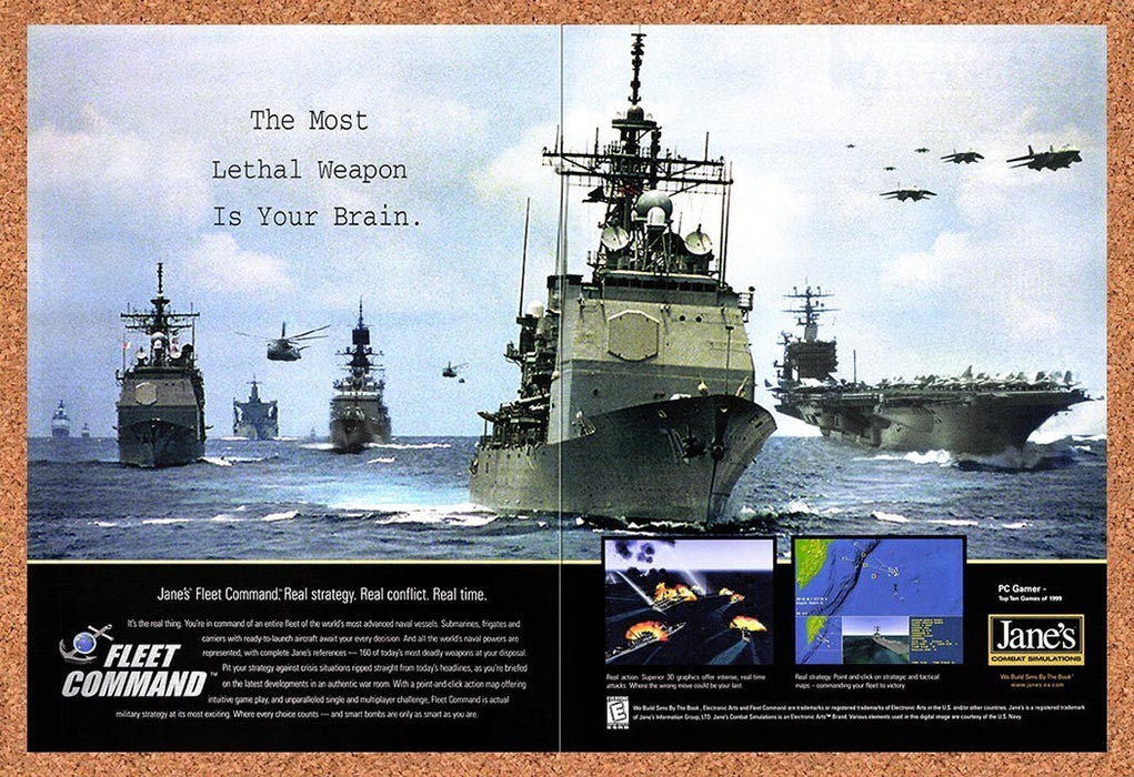 1999 Jane's Fleet Command PC Original Advertisement v1 - for just $23.99! 