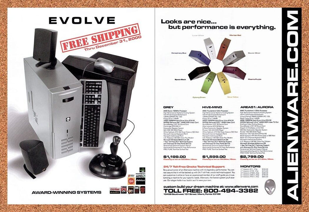 2001 Alienware Area-51 Aurora Original Ad v27 - for just $21.49! 