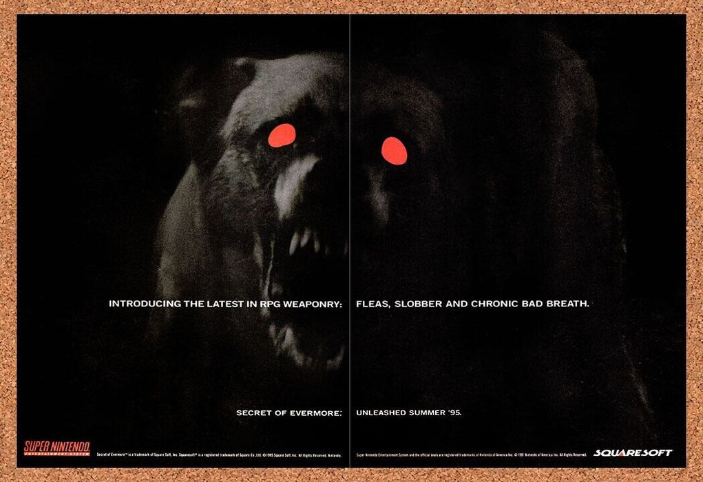 1995 Secret Of Evermore SNES Original Ad v2 - for just $21.99! 