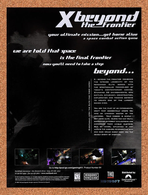 2000 X Beyond The Frontier PC Original Ad v1 - for just $15.29! 