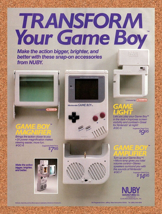 1991 Nuby Game Boy Accessories Original Ad v1 - for just $17.99! 
