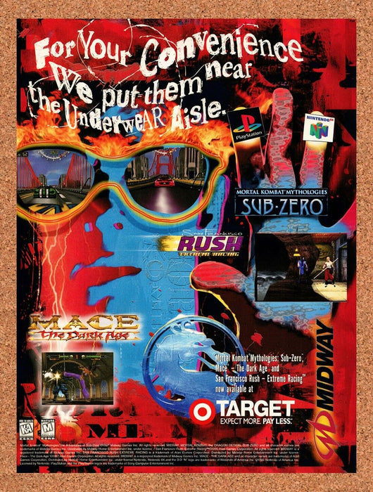 1997 Midway N64 PS1 Games At Target Original Ad v2 - for just $17.99! 