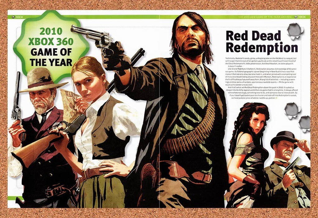 2011 Red Dead Redemption Xbox 360 Game Of The Year Original Ad v1 - for just $21.99! 