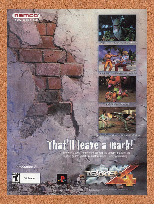 2002 Tekken 4 PS2 Original Ad v1 - for just $19.49! 