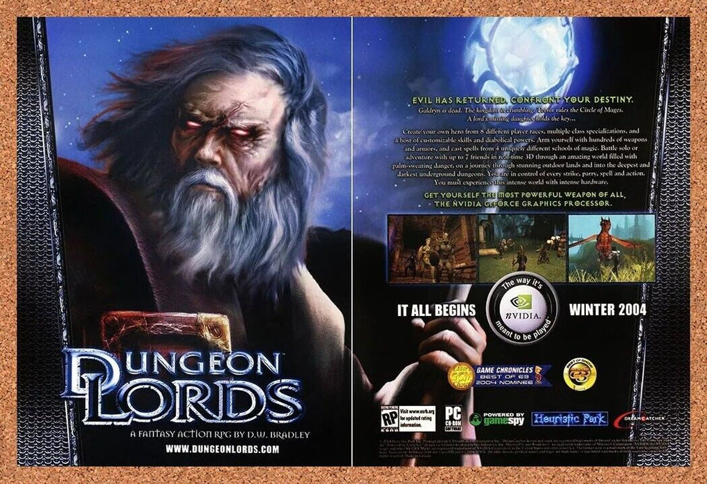 2006 Dungeon Lords PC Original nVidia Ad v2 - for just $22.49! 