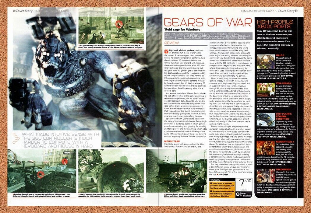 2008 Gears Of War PC Original Ad - for just $21.49! 