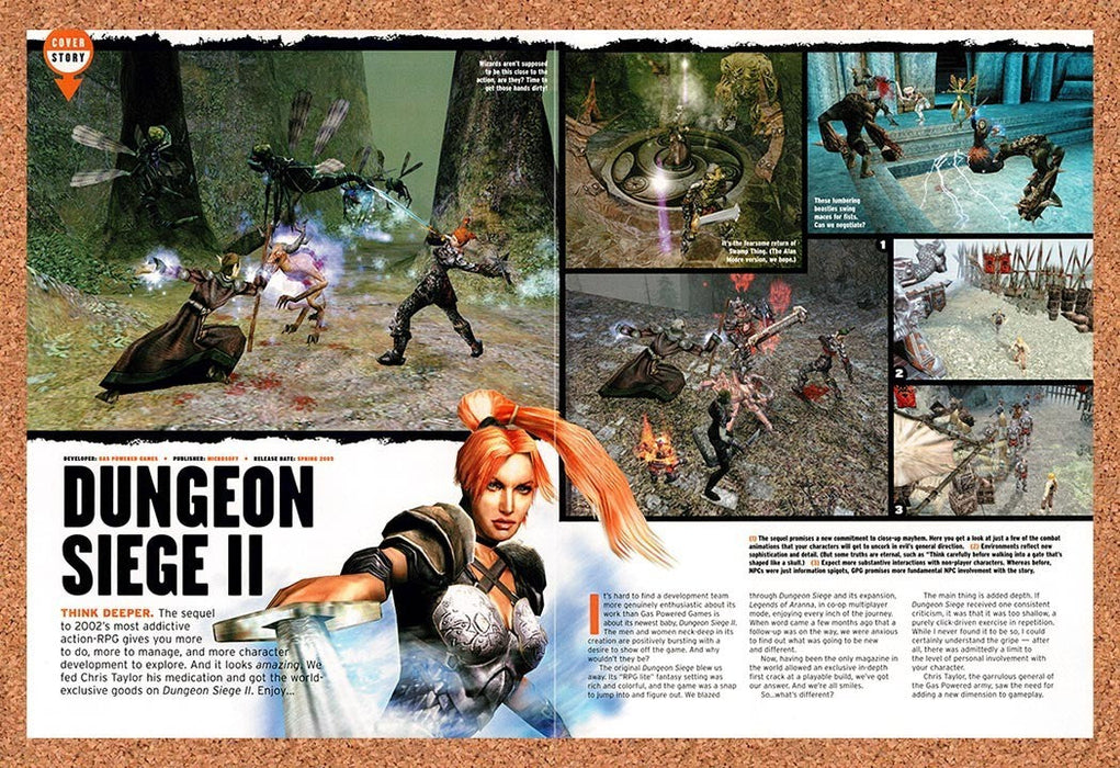 2004 Dungeon Siege II PC Original Ad vr1 - for just $23.99! 