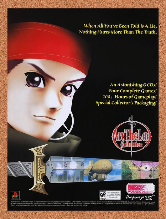 2001 Arc The Lad Collection PS1 Original Ad v3 - for just $15.29! 