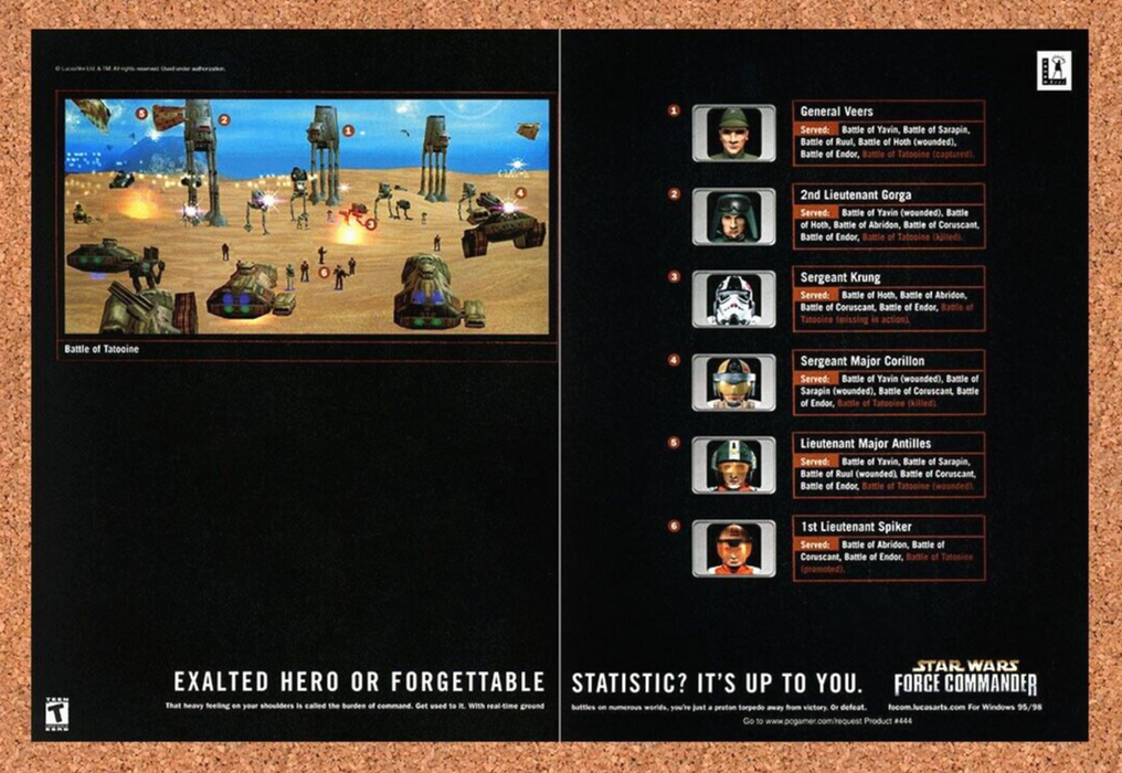 2002 Star Wars Force Commander PC Original Ad - for just $21.49! 
