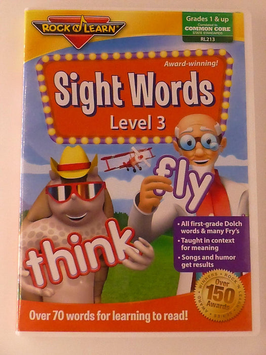 Rock N Learn - Sight Words Level 3 (DVD, Grades 1 and up) - K9 - for just $2.99! 